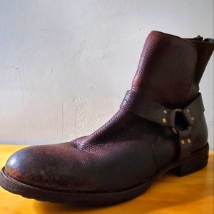 Frye Dean Harness Boots 10.5 D U.S. in  Brown Leather